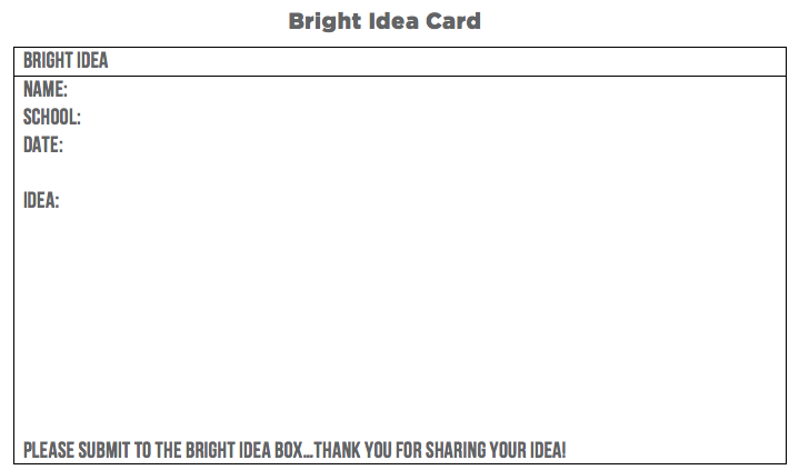 bright ideas card
